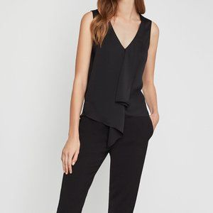 Asymmetrical Drape Peplum Top